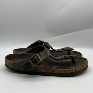 BIrkenstock Gizeh Birko Sandals Womens 8 Flor Flip Flop Brown Size 39 Germany
